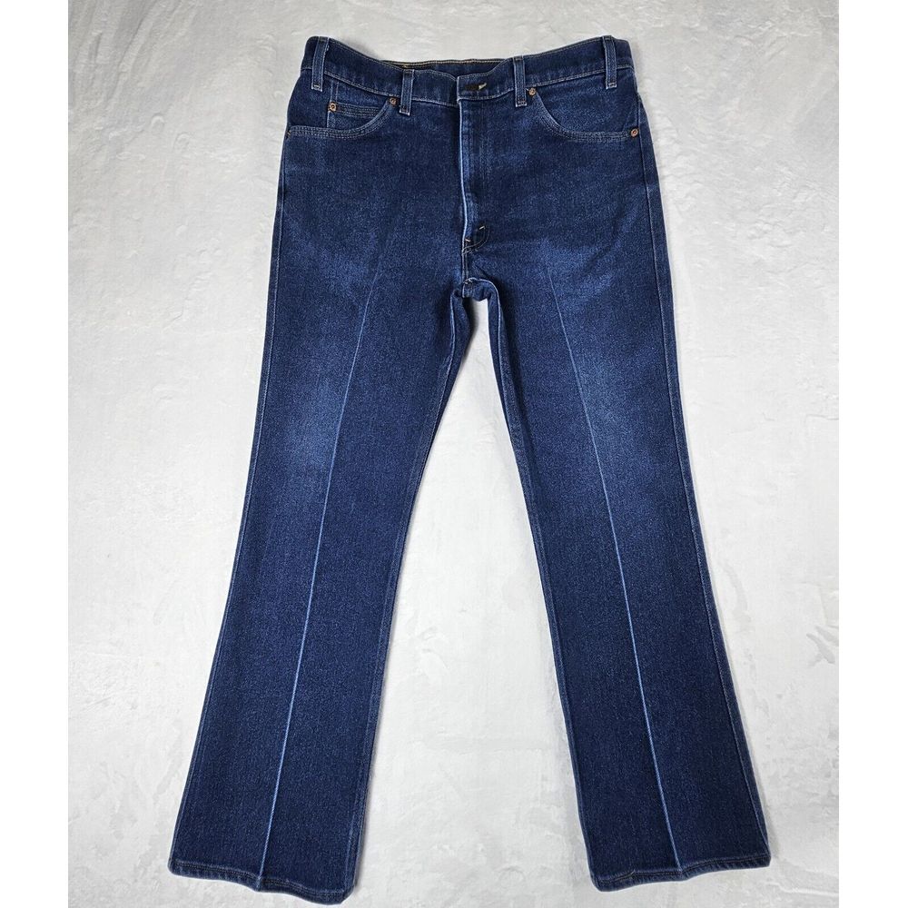 Vintage Levis 517 Orange Tab Blue Denim Jeans 38x31 Boot‎ Cut Cowboy USA 80s